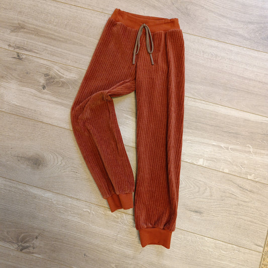 OUTLET Broek rib velours roest