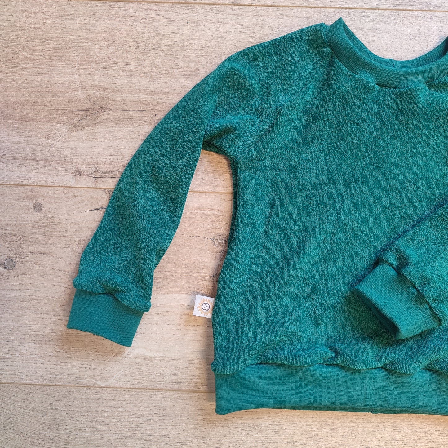 Sweater spons appelblauwzeegroen