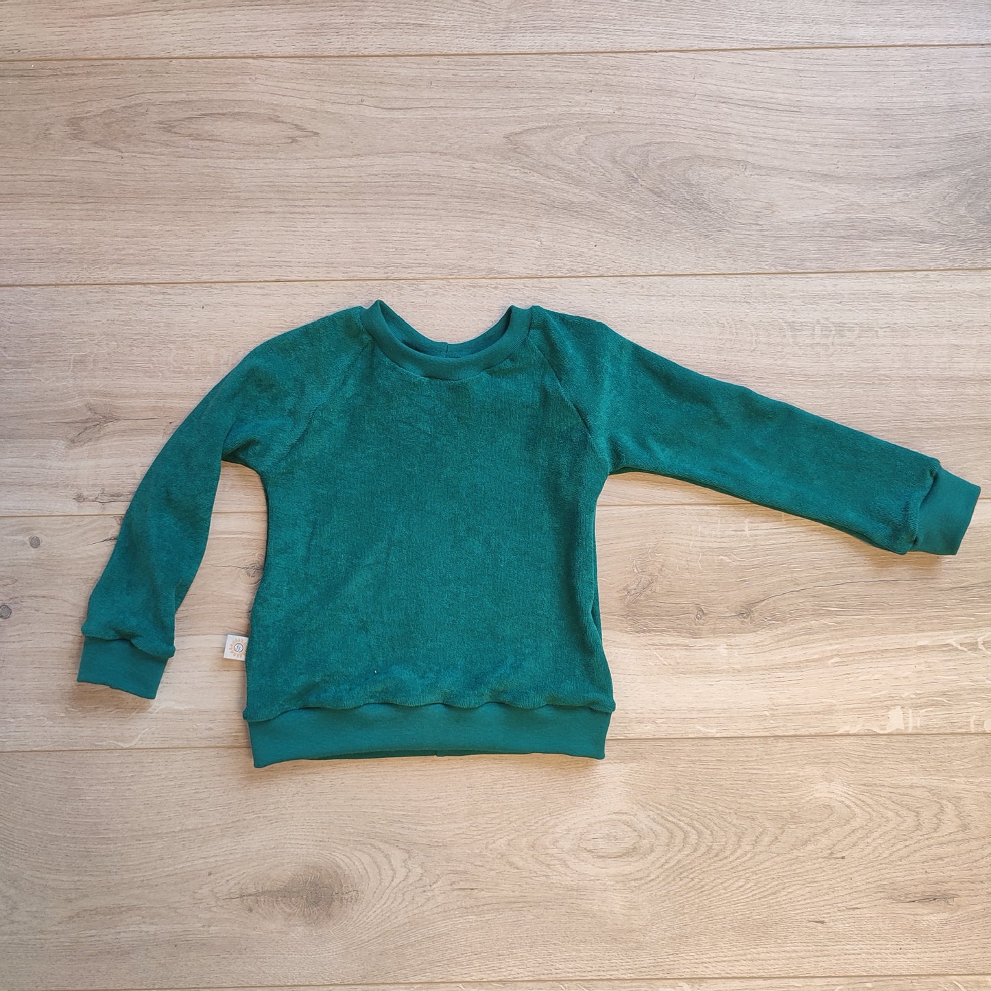 Sweater spons appelblauwzeegroen
