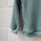 Sweater big knit blauw