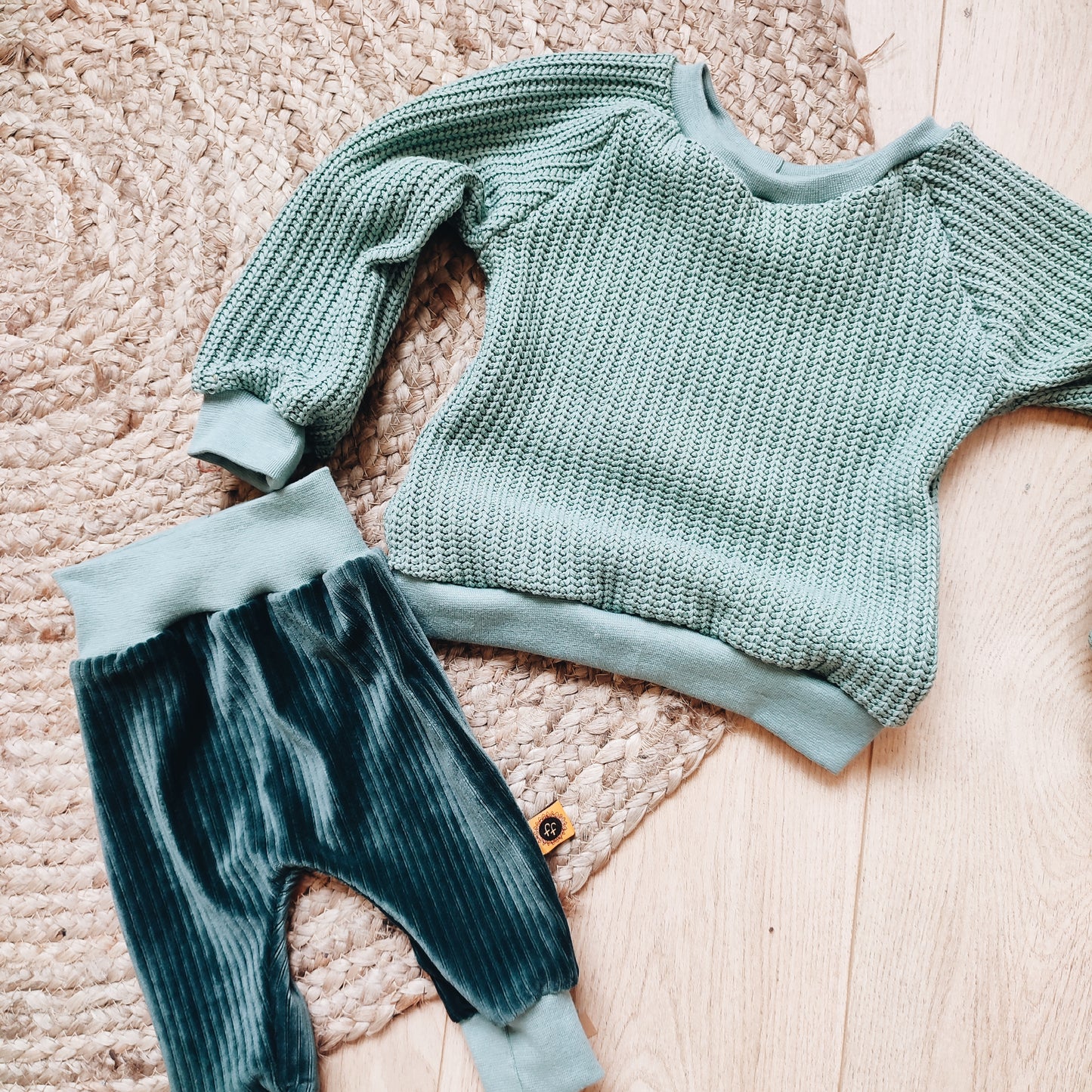 Sweater big knit blauw