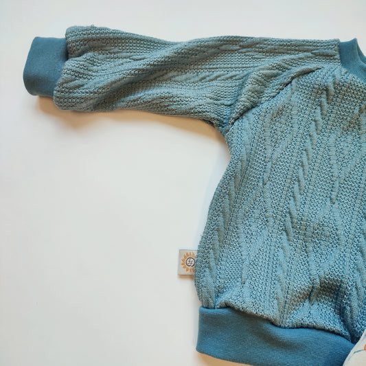 Sweater kabel knit indigo